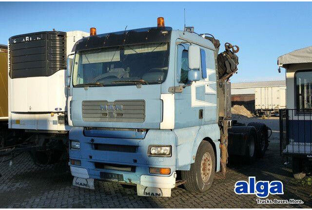 MAN 26.413/26.460 TGA 6x2, Kran Effer 335 5S, Klima - Tracteur routier: photos 1 MAN 26.413/26.460 TGA 6x2, Kran Effer 335 5S, Klima - Tracteur routier: photos 1