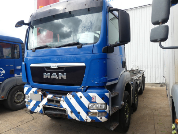 REF:1375 - Camion porte-container MAN TGS (2014-539.189 km) - Camion ampliroll: photos 1 REF:1375 - Camion porte-container MAN TGS (2014-539.189 km) - Camion ampliroll: photos 1