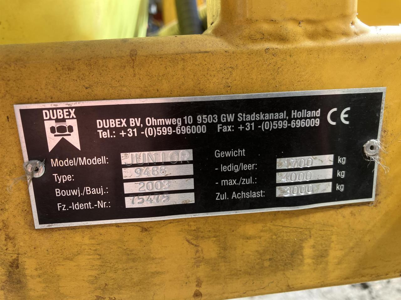 Dubex Junior 2500-27 - Pulvérisateur traîné: photos 4 Dubex Junior 2500-27 - Pulvérisateur traîné: photos 4