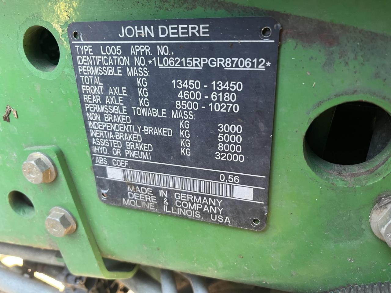 John Deere 6215R - Tracteur agricole: photos 4 John Deere 6215R - Tracteur agricole: photos 4