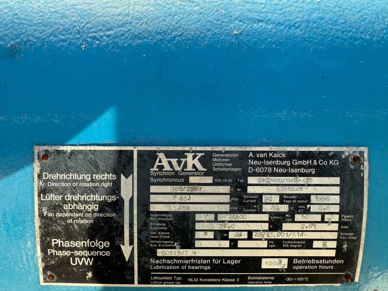 AVK 450 kVA generatordeel Alternator as New ! 196 hours - Groupe électrogène: photos 4 AVK 450 kVA generatordeel Alternator as New ! 196 hours - Groupe électrogène: photos 4