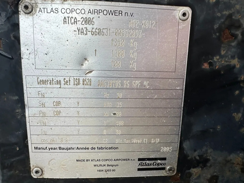 Atlas-Copco QAS 38 Yanmar Mecc Alte Spa 40 kVA Silent generatorset - Groupe électrogène: photos 5 Atlas-Copco QAS 38 Yanmar Mecc Alte Spa 40 kVA Silent generatorset - Groupe électrogène: photos 5