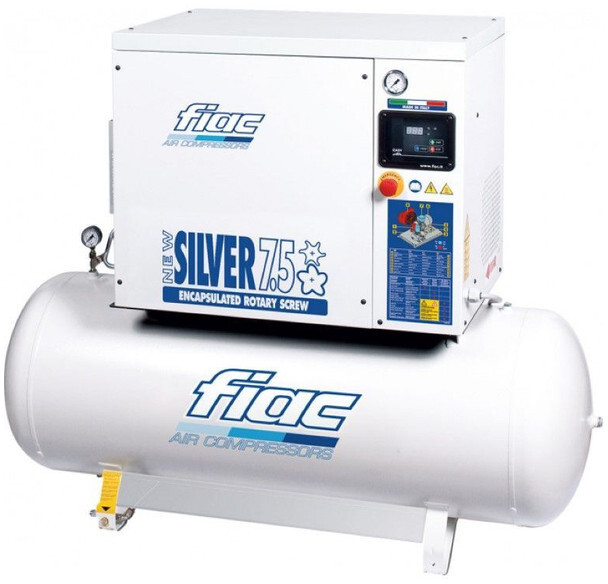 Fiac New Silver 7.5 / 300 Silent 5.5 kW 720 L / min 10 Bar Elektrische schroefcompressor met ketel - Compresseur d'air: photos 1 Fiac New Silver 7.5 / 300 Silent 5.5 kW 720 L / min 10 Bar Elektrische schroefcompressor met ketel - Compresseur d'air: photos 1