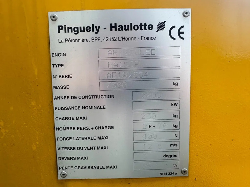 Haulotte HA15IP 15 meter werkhoogte Knikarm Elektra Hoogwerker as New ! Accu 2020 - Nacelle articulée: photos 4 Haulotte HA15IP 15 meter werkhoogte Knikarm Elektra Hoogwerker as New ! Accu 2020 - Nacelle articulée: photos 4
