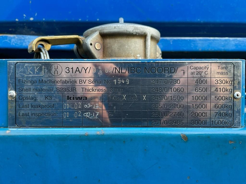 Kiwa IBC 1000 liter dieseltank met keuring - Cuve de stockage: photos 3 Kiwa IBC 1000 liter dieseltank met keuring - Cuve de stockage: photos 3