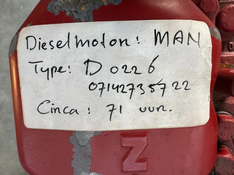 MAN D 0226 M 66 kW / 90 PK 6 cilinder diesel engine parts - Moteur pour Matériel de manutention: photos 5 MAN D 0226 M 66 kW / 90 PK 6 cilinder diesel engine parts - Moteur pour Matériel de manutention: photos 5