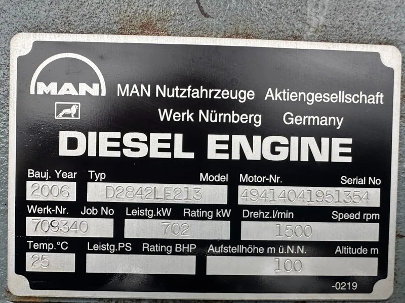 MAN MAN D2842 LE 213 met Leroy Somer 800 kVA Silent generatorset as New ! 410 hours ! - Groupe électrogène: photos 3 MAN MAN D2842 LE 213 met Leroy Somer 800 kVA Silent generatorset as New ! 410 hours ! - Groupe électrogène: photos 3