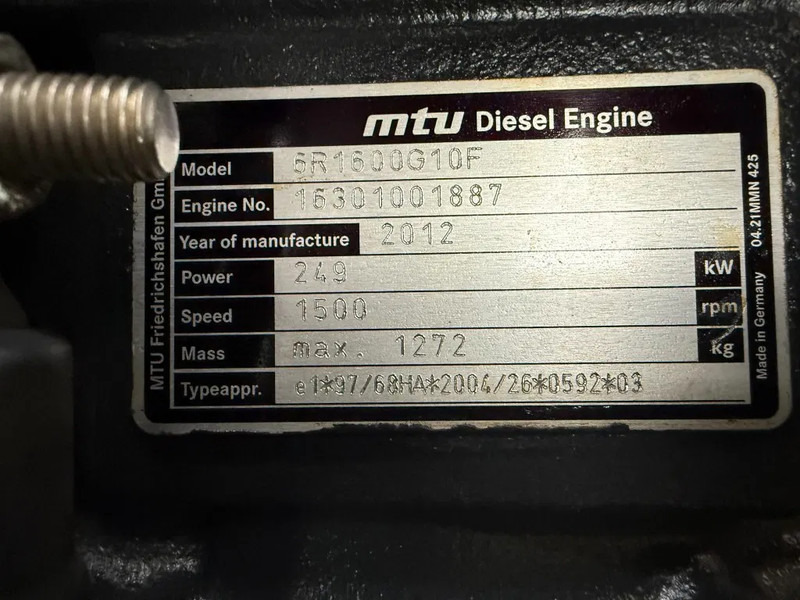 MTU 6R1600 G10F Himoinsa Mecc Alte Spa 315 kVA Silent generatorset Stage 3A - Groupe électrogène: photos 5 MTU 6R1600 G10F Himoinsa Mecc Alte Spa 315 kVA Silent generatorset Stage 3A - Groupe électrogène: photos 5