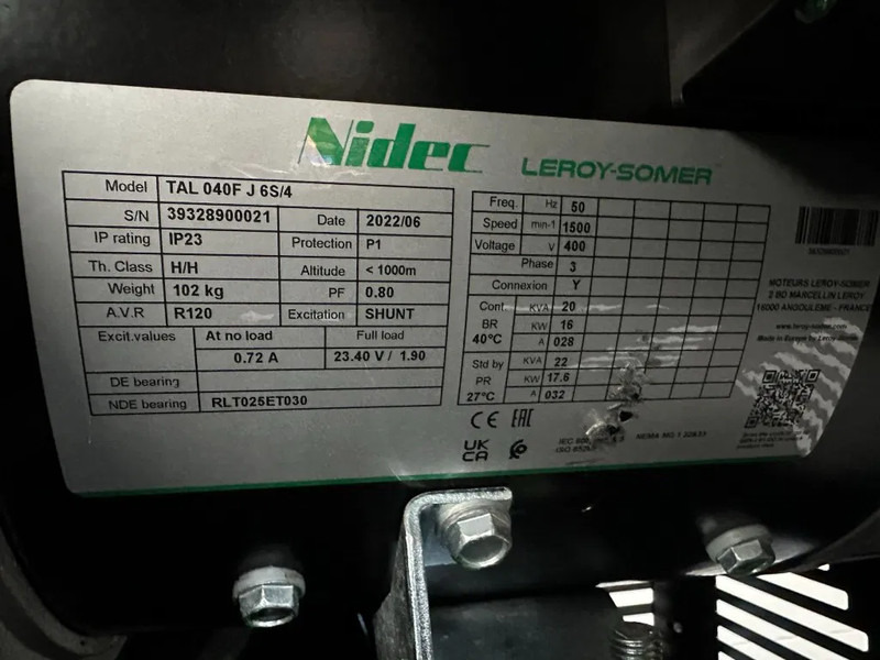 Groupe électrogène neuf Perkins Leroy Somer 22 kVA Silent noodstroom systeem  generatorset NSA ATS New !: photos 12