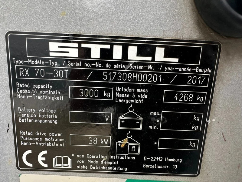 Still RX70-30T 3 ton Duplex Freelift Sideshift Positioner Vorkenversteller LPG Heftruck 2017 - Chariot élévateur à gaz: photos 3 Still RX70-30T 3 ton Duplex Freelift Sideshift Positioner Vorkenversteller LPG Heftruck 2017 - Chariot élévateur à gaz: photos 3