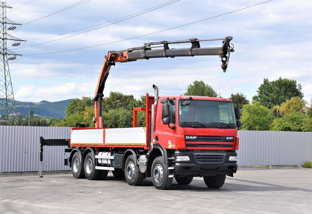 DAF CF 85.410 Pritsche 6,80m + KRAN / FUNK/8x4 - Camion grue: photos 2 DAF CF 85.410 Pritsche 6,80m + KRAN / FUNK/8x4 - Camion grue: photos 2