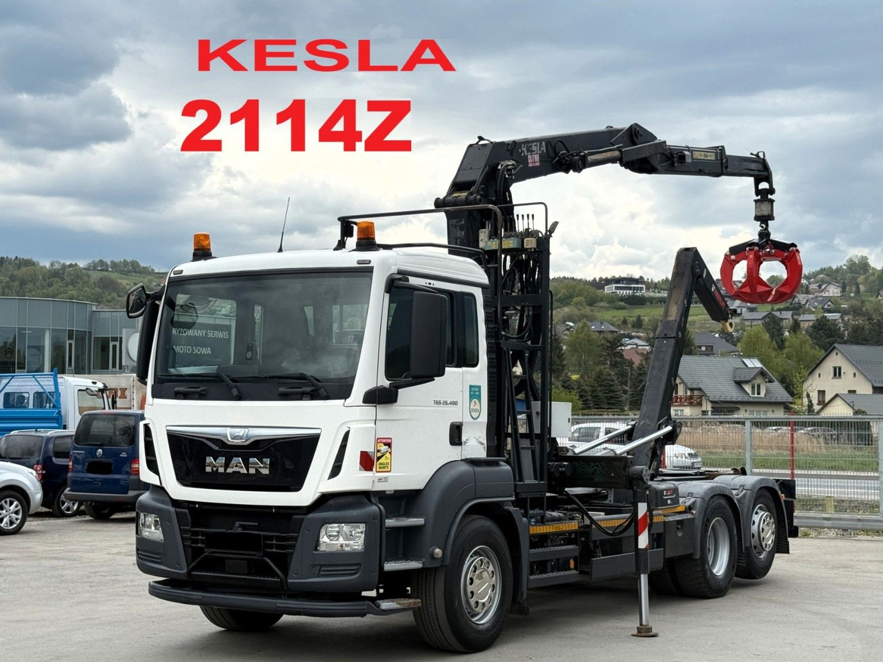 MAN TGS 26.400 Abrollkipper* KESLA 2114Z* TOP - Camion ampliroll, Camion grue: photos 1 MAN TGS 26.400 Abrollkipper* KESLA 2114Z* TOP - Camion ampliroll, Camion grue: photos 1