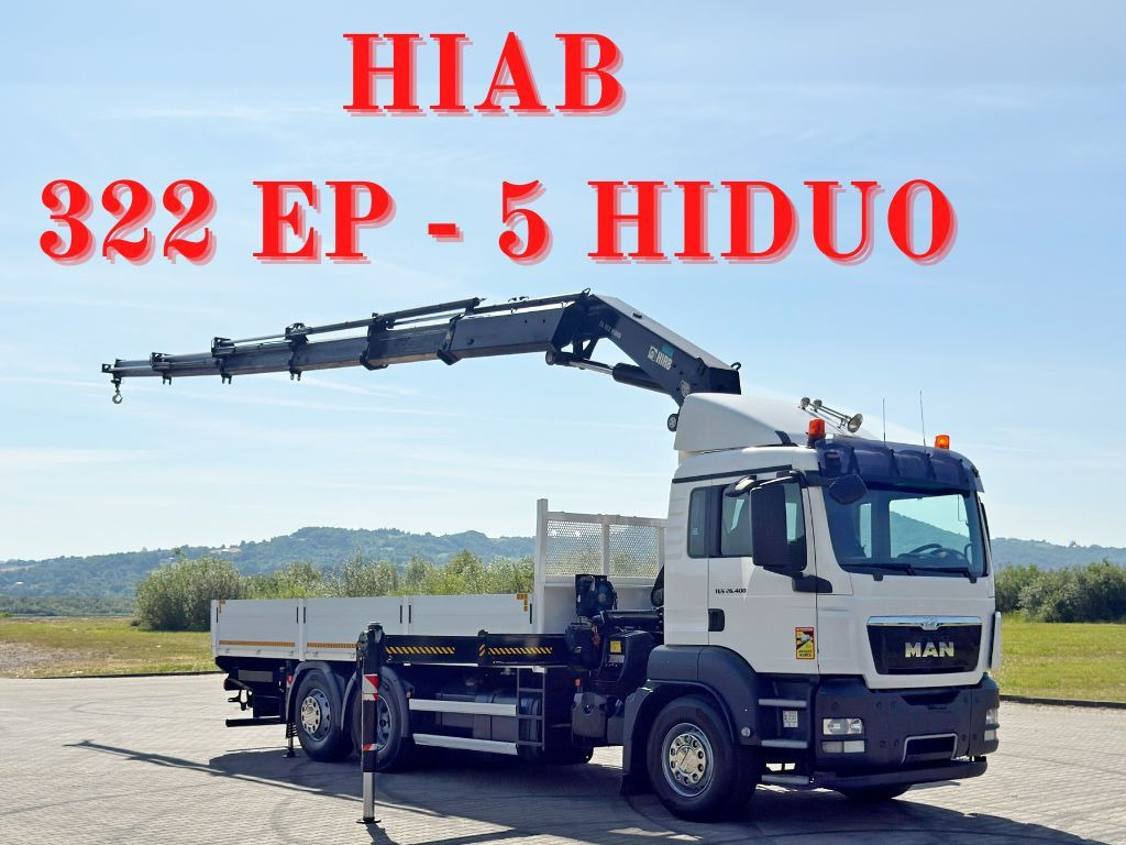 MAN TGS 26.400 * HIAB 322 EP-5 HIDUO + FUNK* TOP - Camion grue: photos 1 MAN TGS 26.400 * HIAB 322 EP-5 HIDUO + FUNK* TOP - Camion grue: photos 1