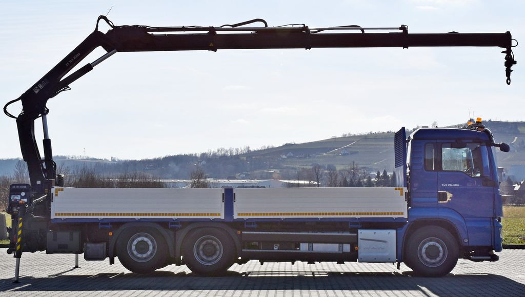 MAN TGS 26.480 * KRAN / FUNK * TOPZUSTAND - Camion grue, Camion plateau: photos 5 MAN TGS 26.480 * KRAN / FUNK * TOPZUSTAND - Camion grue, Camion plateau: photos 5