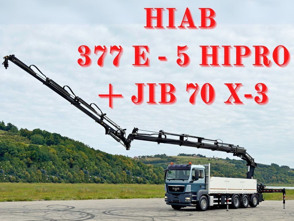 MAN TGS 35.480*HIAB 377 E-5 HIPRO+JIB 70X-3FUNK /8x4 - Camion grue: photos 1 MAN TGS 35.480*HIAB 377 E-5 HIPRO+JIB 70X-3FUNK /8x4 - Camion grue: photos 1