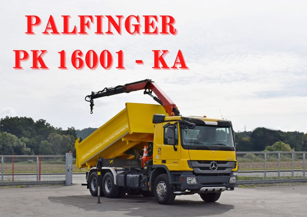 Mercedes-Benz ACTROS 2644 * PK 16001 - K A/FUNK * 6x4 - Camion benne, Camion grue: photos 1 Mercedes-Benz ACTROS 2644 * PK 16001 - K A/FUNK * 6x4 - Camion benne, Camion grue: photos 1