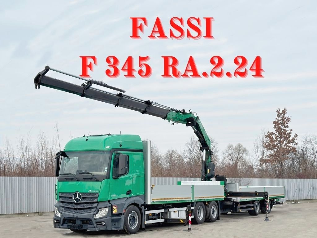 Mercedes-Benz ACTROS 2645 * FASSI F345.24 + FUNK + Anhänger - Camion grue: photos 1 Mercedes-Benz ACTROS 2645 * FASSI F345.24 + FUNK + Anhänger - Camion grue: photos 1
