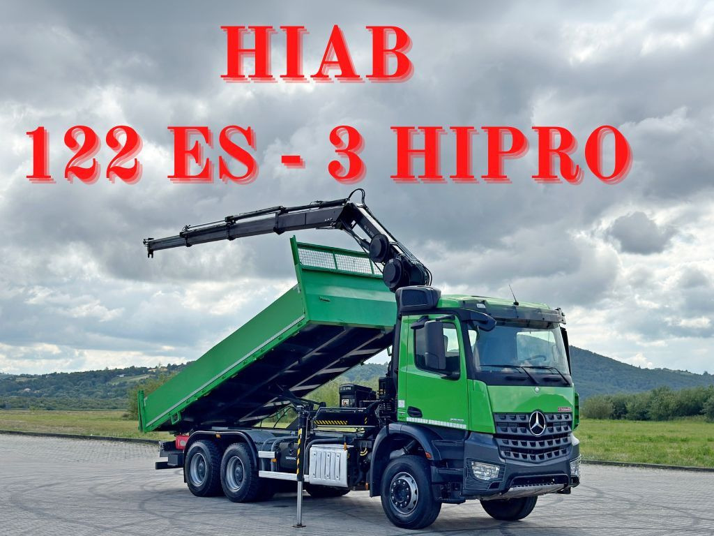 Mercedes-Benz AROCS 2636 * HIAB 122 ES - 3 HIPRO * 6x4 - Camion benne, Camion grue: photos 1 Mercedes-Benz AROCS 2636 * HIAB 122 ES - 3 HIPRO * 6x4 - Camion benne, Camion grue: photos 1