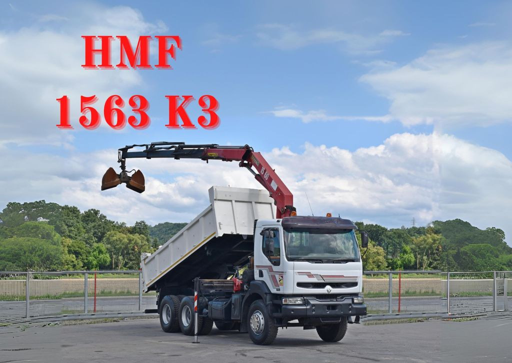 Renault KERAX 420 DXI* HMF 1563 K3 + FUNK/6x4 - Camion benne: photos 1 Renault KERAX 420 DXI* HMF 1563 K3 + FUNK/6x4 - Camion benne: photos 1