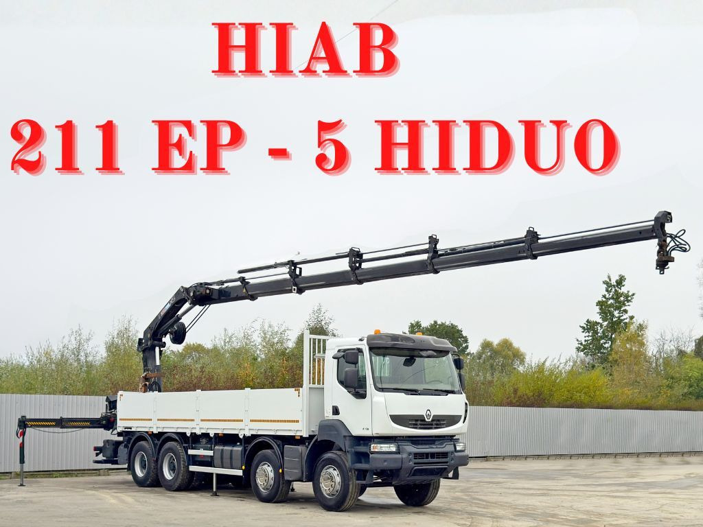 Renault KERAX 430 * HIAB 211 EP-5 HIDUO /FUNK *8x4 - Camion grue: photos 1 Renault KERAX 430 * HIAB 211 EP-5 HIDUO /FUNK *8x4 - Camion grue: photos 1
