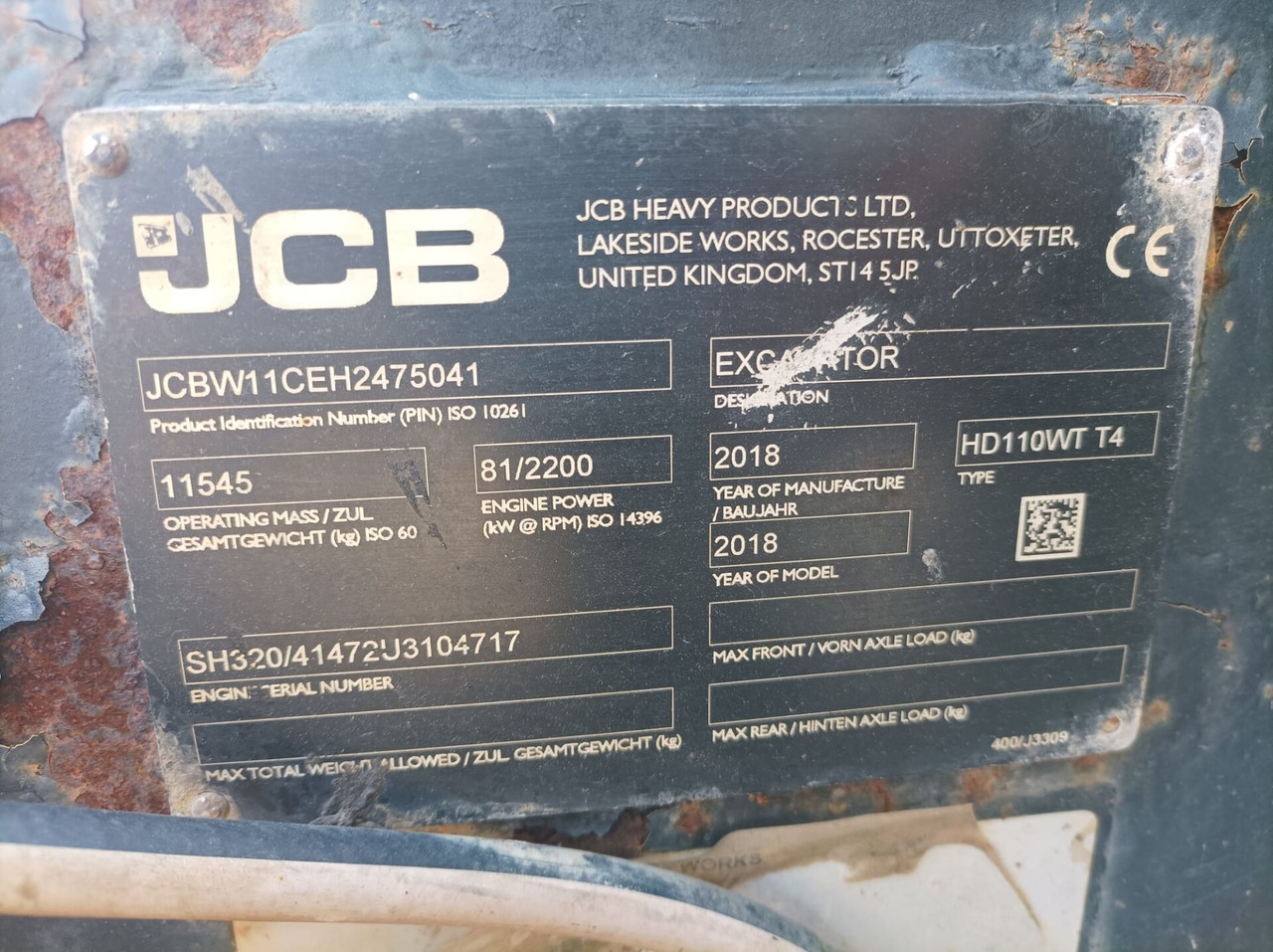 Pelle sur pneus JCB HD110WT T4: photos 19