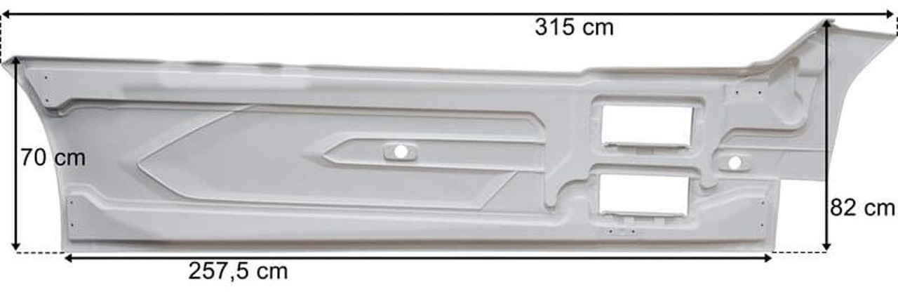 SIDESKIRT LEFT DAF XG WB400 PRIMER WITHOUT BRAKET 000234 - Pare-chocs pour Camion: photos 2 SIDESKIRT LEFT DAF XG WB400 PRIMER WITHOUT BRAKET 000234 - Pare-chocs pour Camion: photos 2