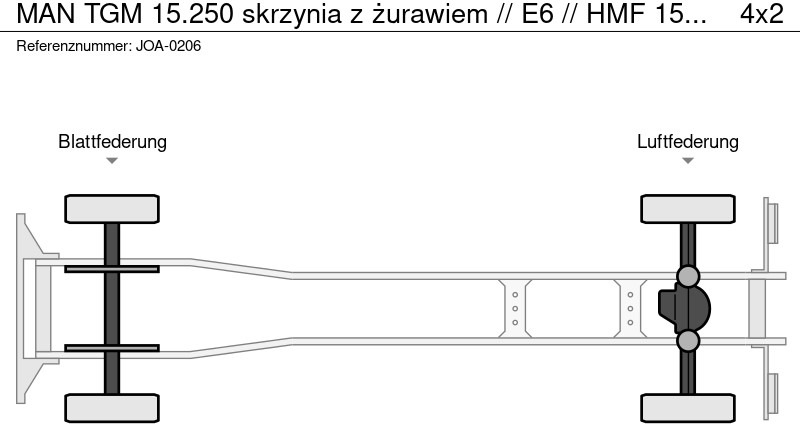 MAN TGM 15.250 skrzynia z żurawiem // E6 // HMF 1520 K1 HDS dzwig kr - Camion plateau, Camion grue: photos 4 MAN TGM 15.250 skrzynia z żurawiem // E6 // HMF 1520 K1 HDS dzwig kr - Camion plateau, Camion grue: photos 4