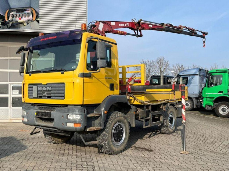 MAN TGM 18.280 4x4 Crane Tirre Euro 131 - Camion plateau, Camion grue: photos 1 MAN TGM 18.280 4x4 Crane Tirre Euro 131 - Camion plateau, Camion grue: photos 1