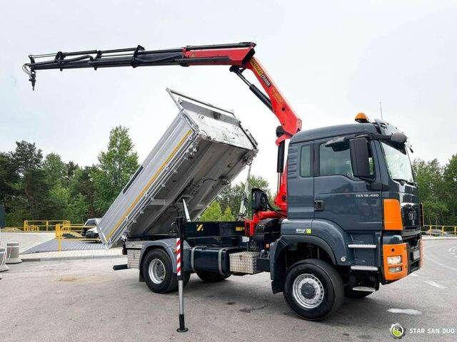 MAN TGS 18.480 PALFINGER PK 16502 HDS Crane,Kipper - Camion benne, Camion grue: photos 3 MAN TGS 18.480 PALFINGER PK 16502 HDS Crane,Kipper - Camion benne, Camion grue: photos 3