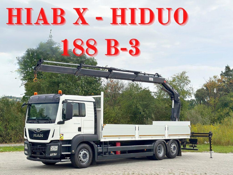 MAN TGS 26.460 * HIAB X - HIDUO 188 B-3 + FUNK* TOP - Camion plateau, Camion grue: photos 1 MAN TGS 26.460 * HIAB X - HIDUO 188 B-3 + FUNK* TOP - Camion plateau, Camion grue: photos 1