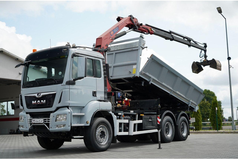 MAN TGS 33.360 / WYWROTKA + HDS - Camion benne, Camion grue: photos 1 MAN TGS 33.360 / WYWROTKA + HDS - Camion benne, Camion grue: photos 1