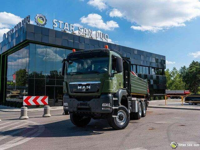 Camion benne, Camion grue MAN TGS 35.480 PALFINGER PK 20002 HDS Grapple Tippe: photos 13