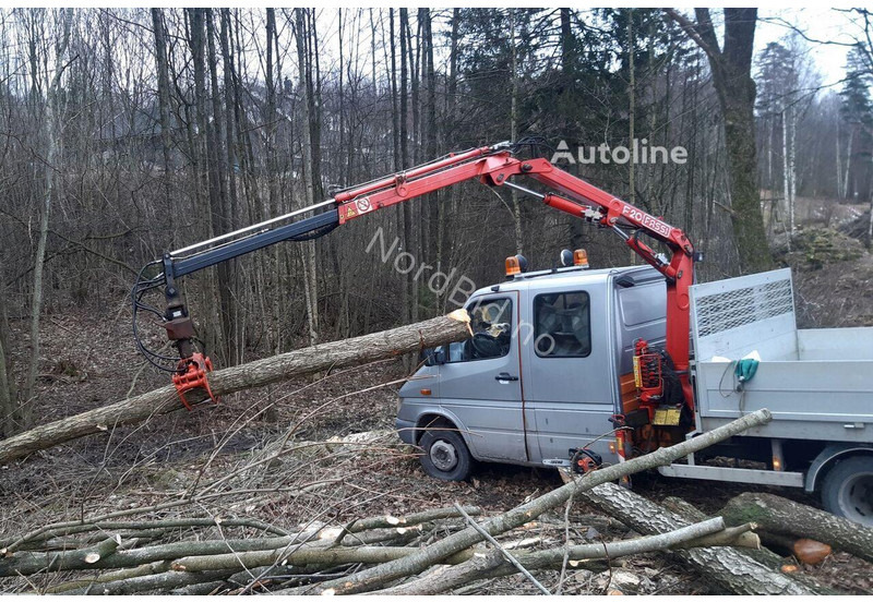 Camion benne, Camion grue Mercedes-Benz 413 - Doka tipper+crane with gripper: photos 7