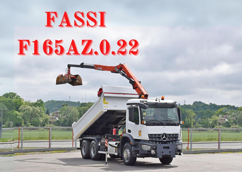 Mercedes-Benz AROCS 2635* FASSI F165AZ.0.22 + FUNK * 6x4 - Camion benne, Camion grue: photos 1 Mercedes-Benz AROCS 2635* FASSI F165AZ.0.22 + FUNK * 6x4 - Camion benne, Camion grue: photos 1