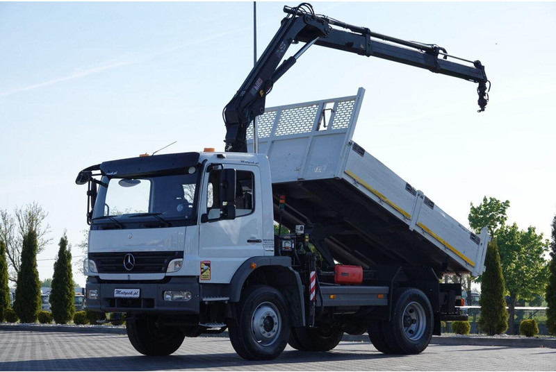 Mercedes-Benz ATEGO 16.24 / 4X4 / WYWROTKA + HDS HIAB 111 BS-2 / PILOT / ROT - Camion benne: photos 1 Mercedes-Benz ATEGO 16.24 / 4X4 / WYWROTKA + HDS HIAB 111 BS-2 / PILOT / ROT - Camion benne: photos 1