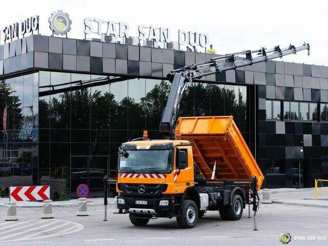 Mercedes-Benz Actros 1841 AK 4x4 Hiab 288E-7 Crane Kipper - Camion benne, Camion grue: photos 1 Mercedes-Benz Actros 1841 AK 4x4 Hiab 288E-7 Crane Kipper - Camion benne, Camion grue: photos 1
