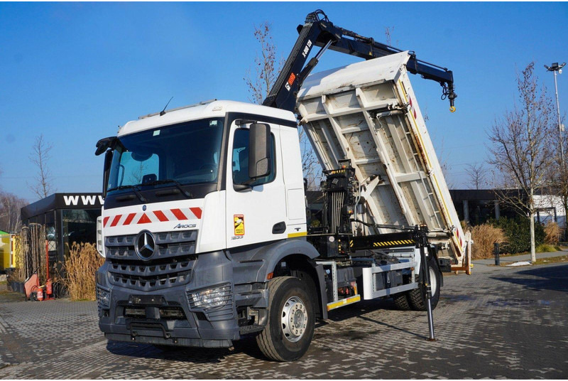 Mercedes-Benz Arocs 1833 3-Way Tipper Crane HIAB X-DUO 128 B - Camion benne, Camion grue: photos 2 Mercedes-Benz Arocs 1833 3-Way Tipper Crane HIAB X-DUO 128 B - Camion benne, Camion grue: photos 2