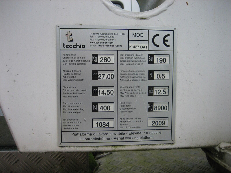 Mercedes-Benz Atego 1324 Bucket truck - Tecchio 27 m - Camion avec nacelle: photos 3 Mercedes-Benz Atego 1324 Bucket truck - Tecchio 27 m - Camion avec nacelle: photos 3