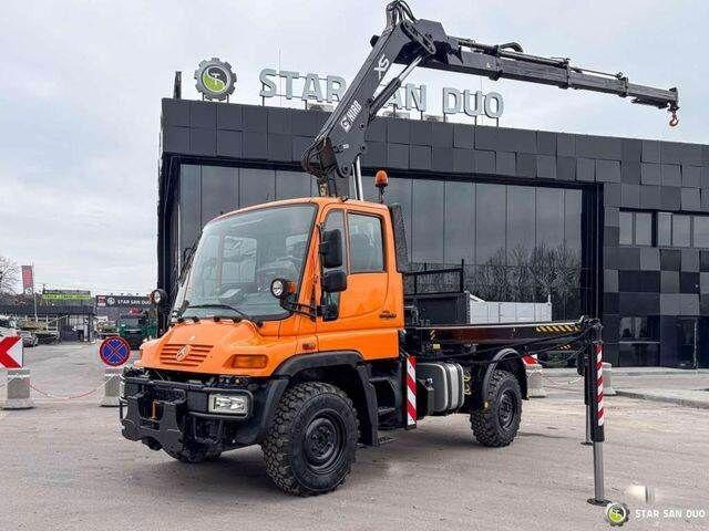 Mercedes-Benz UNIMOG U300 4x4 HIAB 122 D-3 CRANE - Camion benne, Camion grue: photos 1 Mercedes-Benz UNIMOG U300 4x4 HIAB 122 D-3 CRANE - Camion benne, Camion grue: photos 1
