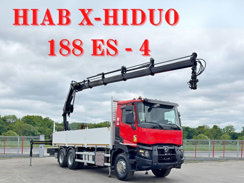 Renault C 400 *HIAB X - HIDUO 188 ES - 4 + FUNK * 6x4 - Camion plateau, Camion grue: photos 1 Renault C 400 *HIAB X - HIDUO 188 ES - 4 + FUNK * 6x4 - Camion plateau, Camion grue: photos 1