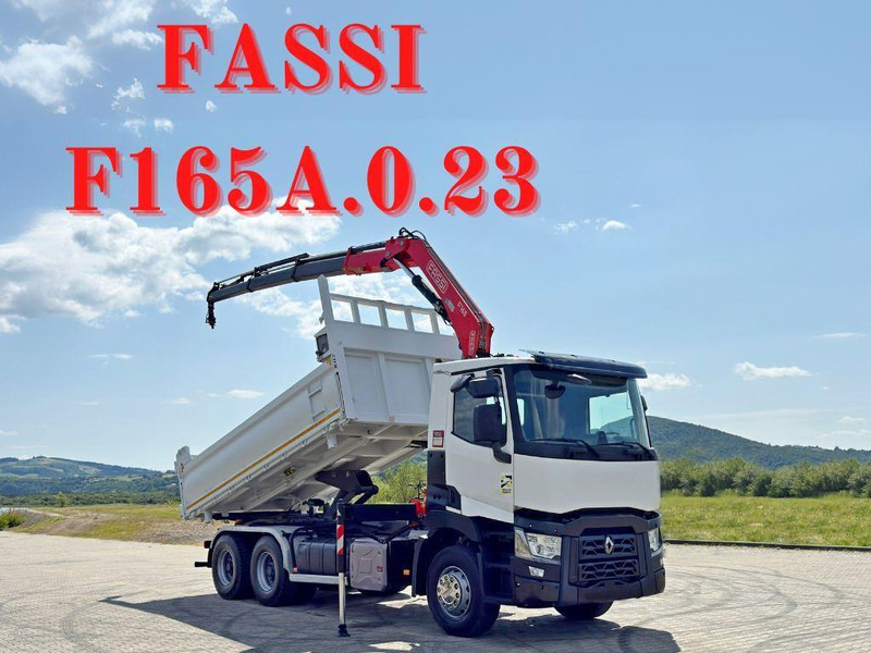 Renault C 430 * FASSI F165A.0.23 + FUNK * 6x4 - Camion benne, Camion grue: photos 1 Renault C 430 * FASSI F165A.0.23 + FUNK * 6x4 - Camion benne, Camion grue: photos 1