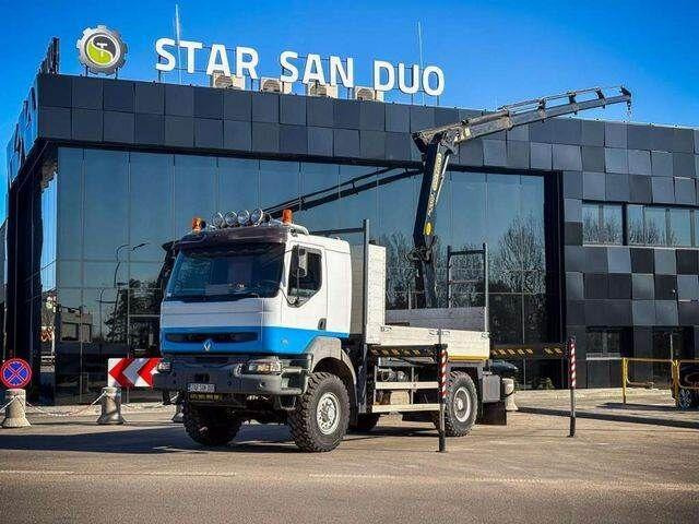 Renault KERAX 270 4x4 PALFINGER PK 16502 CRANE WINCH - Camion plateau, Camion grue: photos 1 Renault KERAX 270 4x4 PALFINGER PK 16502 CRANE WINCH - Camion plateau, Camion grue: photos 1