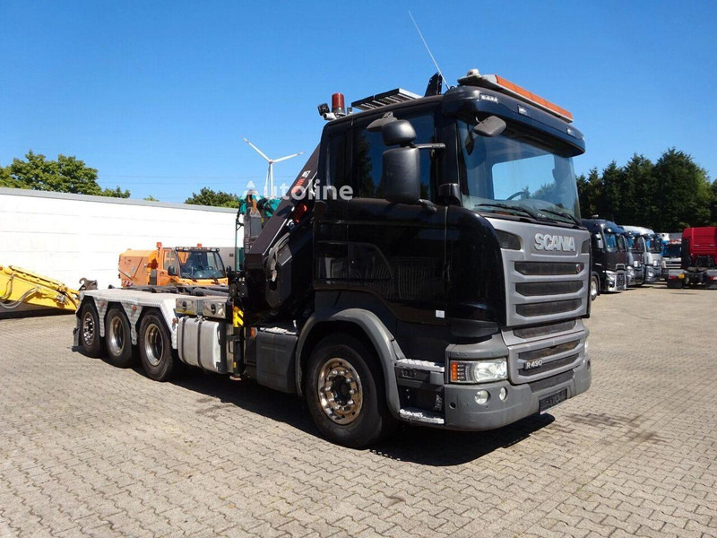 Scania R490 - Hook lift truck + crane 8x4 - Camion ampliroll, Camion grue: photos 2 Scania R490 - Hook lift truck + crane 8x4 - Camion ampliroll, Camion grue: photos 2