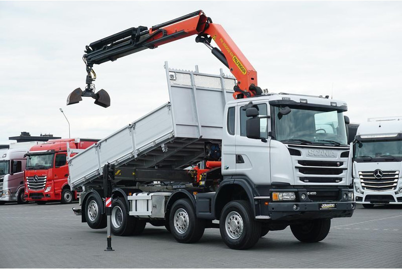 Scanvo G 400 / E 5 / 8 X 4 / 4 x 4 / WYWROTKA + HDS / TRIDEM / PALFINGE - Camion benne, Camion grue: photos 2 Scanvo G 400 / E 5 / 8 X 4 / 4 x 4 / WYWROTKA + HDS / TRIDEM / PALFINGE - Camion benne, Camion grue: photos 2