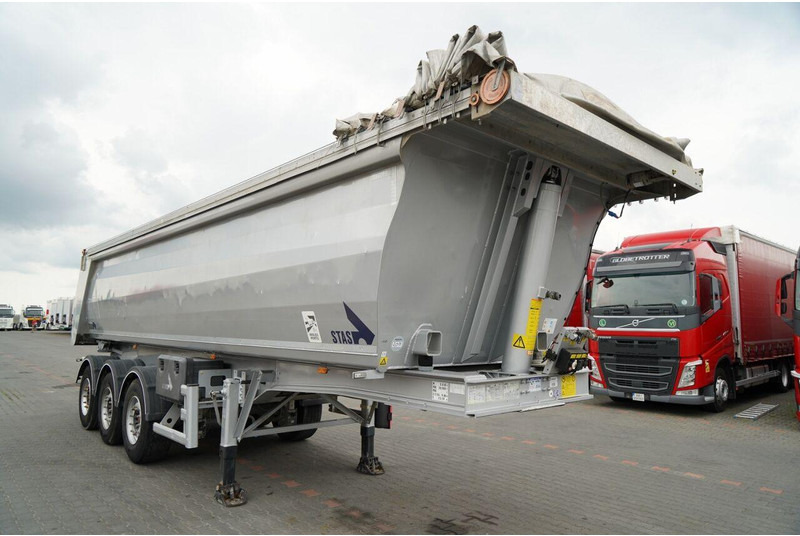 Stas WYWROTKA / 26m3 / ALUMINIOWA / OŚ PONOSZONA / SKRĘTNA / OSIE SA - Semi-remorque benne: photos 2 Stas WYWROTKA / 26m3 / ALUMINIOWA / OŚ PONOSZONA / SKRĘTNA / OSIE SA - Semi-remorque benne: photos 2