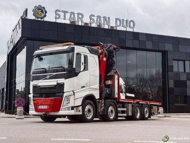 Volvo FH 550 8x2 HMF 8520 FLY JIB Winch Crane Euro 6 - Camion plateau, Camion grue: photos 4 Volvo FH 550 8x2 HMF 8520 FLY JIB Winch Crane Euro 6 - Camion plateau, Camion grue: photos 4
