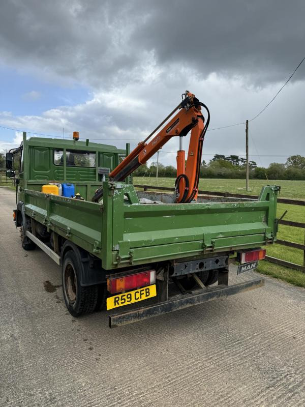 M.A.N. 8.163 Manual 7.5 Ton Dropside with Crane - Camion plateau, Camion grue: photos 1 M.A.N. 8.163 Manual 7.5 Ton Dropside with Crane - Camion plateau, Camion grue: photos 1