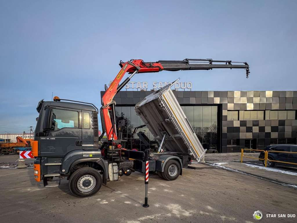 MAN TGS 18.480 PALFINGER PK 16502 HDS Crane,Kipper - Camion benne: photos 2 MAN TGS 18.480 PALFINGER PK 16502 HDS Crane,Kipper - Camion benne: photos 2