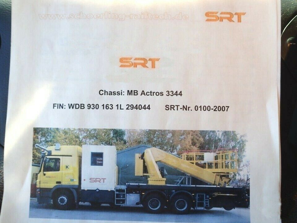 Camion avec nacelle Mercedes-Benz 3344 SRT SCHÖRLING Road Rail Railway Zweiweg .: photos 17