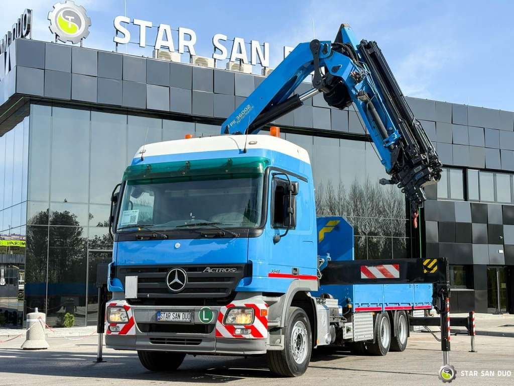Mercedes-Benz ACTROS 2646L 6x4 PALFINGER 36002 Euro 5 Winch - Camion grue: photos 1 Mercedes-Benz ACTROS 2646L 6x4 PALFINGER 36002 Euro 5 Winch - Camion grue: photos 1